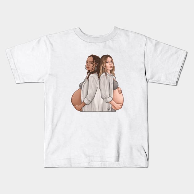Mothers || Leigh and Perrie Kids T-Shirt by CharlottePenn